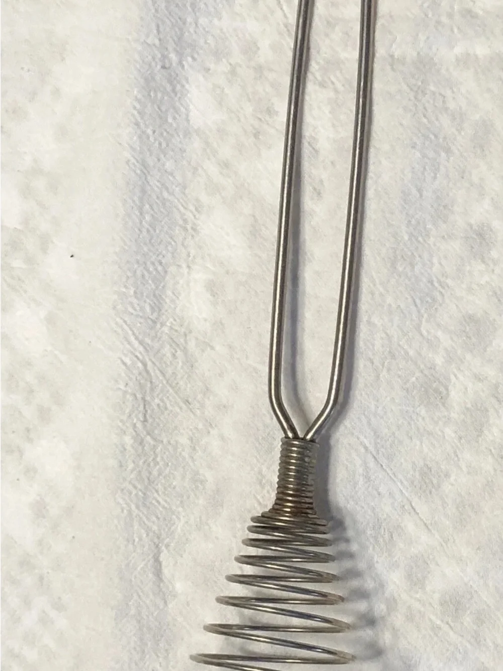 Old Kitchen Utensil Whisk Spiral Wire Metal 8” Long